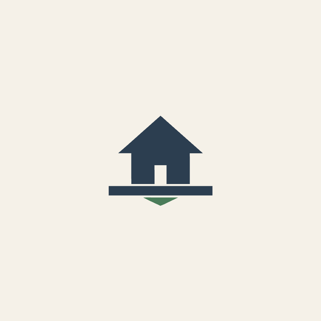Greensboro Foundation Repair Pros logo - house icon with foundation base